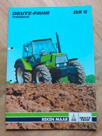 Deutz Fahr DX 6 trekker folder + specificaties, Ophalen of Verzenden, Zo goed als nieuw