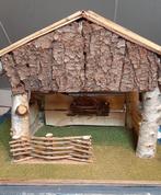 mooie hand gemaakte kerststal met licht, Diversen, Ophalen, Zo goed als nieuw