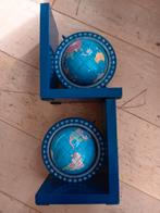 2x boekensteun wereldbol, Ophalen of Verzenden, Gebruikt