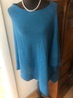 Peter hahn cashmere poncho 40/42, Kleding | Dames, Verzenden, Zo goed als nieuw, Maat 38/40 (M), Blauw