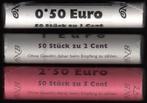 Oostenrijk 1, 2 en 5 cent 2002 in complete rollen UNC, Postzegels en Munten, Munten | Europa | Euromunten, Setje, Overige waardes