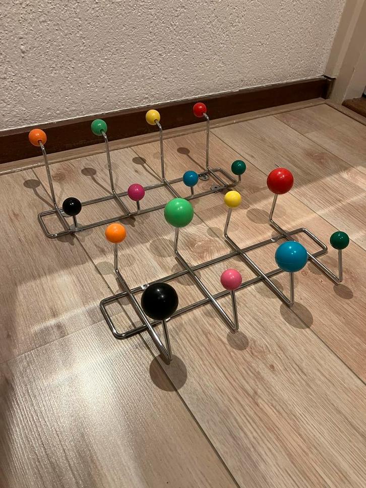 Vintage Space Age Kapstok - Set van Twee, Huis en Inrichting, Woonaccessoires | Kapstokken, Zo goed als nieuw, Wandkapstok, Minder dan 100 cm
