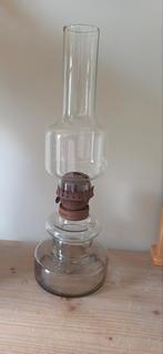 Antieke olielamp 55cm geheel gaaf., Ophalen