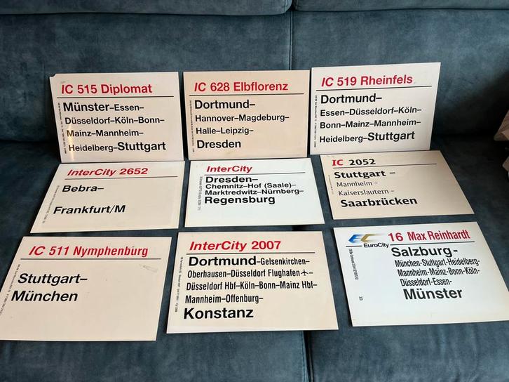 Koersborden DB Fernverkehr, Verzamelen, Spoorwegen en Tramwegen, Gebruikt, Trein, Overige typen, Ophalen of Verzenden