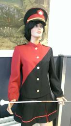 Uniform rood/zwart voor majorette, dansmarietje of cheerlead, Overige typen, Gebruikt, Ophalen of Verzenden