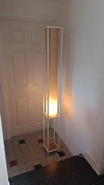 Bijzondere glasvezel buis vloerlamp 1960. H: 180 cm, Huis en Inrichting, Lampen | Vloerlampen, 150 tot 200 cm, Gebruikt, Metaal