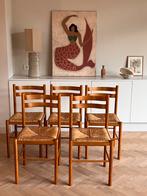 5 eetkamerstoelen vintage, Huis en Inrichting, Complete eetkamers, Ophalen, Zo goed als nieuw, 4 tot 6 stoelen