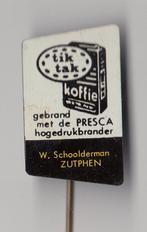 TikTak Koffie Schoolderman Zutphen speldje, Verzamelen, Gebruikt, Niet vindbaar, Niet vindbaar, Speldje of Pin
