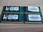 2x 512mb DDR 400Mhz (PC3200) Kingston KVR geheugen, Ophalen of Verzenden, DDR, Desktop, Gebruikt