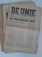 De Unie Nederlandse Unie oorlogskranten, Verzamelen, Militaria | Tweede Wereldoorlog, Verzenden, Landmacht, Nederland, Boek of Tijdschrift