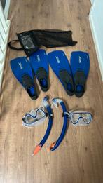 Twee complete snorkelsets, Watersport en Boten, Ophalen, Zo goed als nieuw, Snorkelset