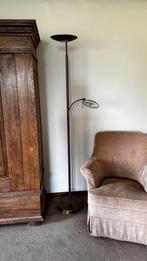 Staande lees/schemerlamp messing met dimmers, Ophalen, Gebruikt, Messing, Metaal
