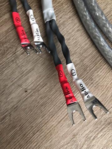 Luidsprekerkabel met Spade & Banaan - Gebruikt beschikbaar voor biedingen