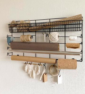 Zwart wandrek voor inpakpapier en accessoires 