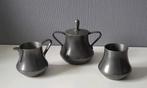 Oud tinnen suikerpotje, melkkannetje en lepelvaasje, Antiek en Kunst, Antiek | Tin, Ophalen of Verzenden