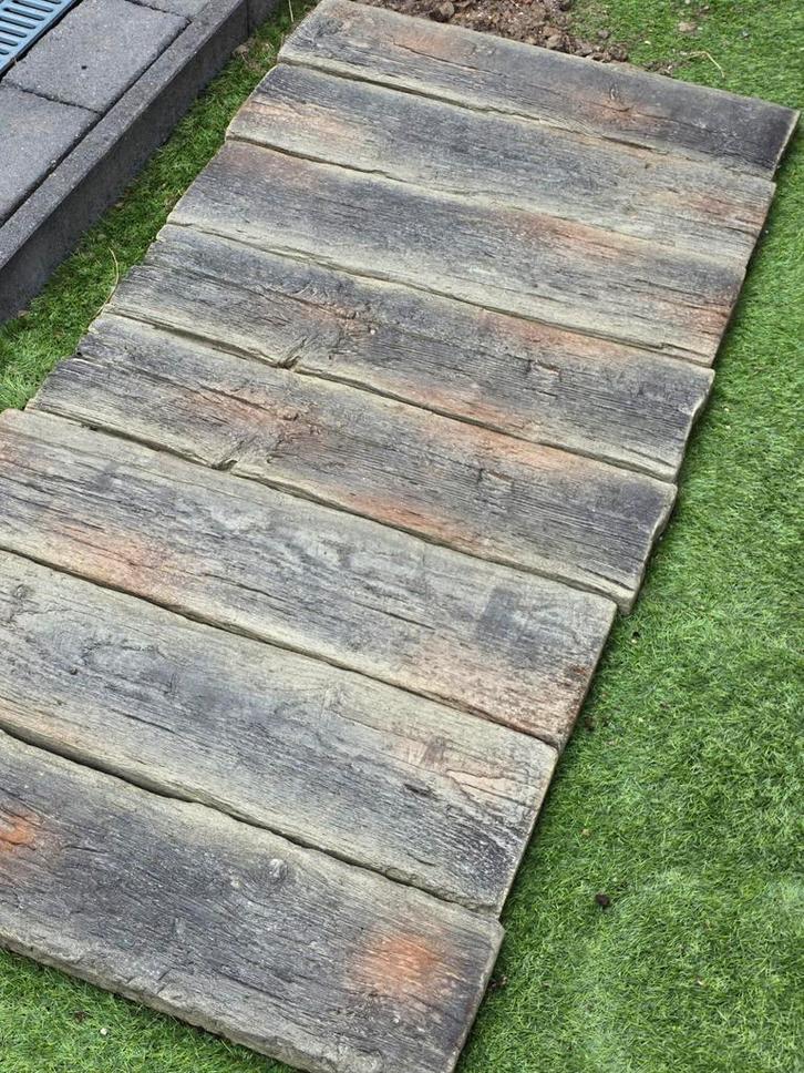 Terrastegels EHL beton houtlook nieuw 8x, Tuin en Terras, Terrasdelen en Vlonders, Nieuw, Hout, Ophalen