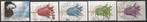 Port betaald serie BZ 1 – BZ 5 O. ADV. no.66 A., Verzenden, Na 1940, Gestempeld
