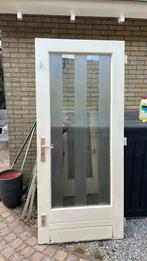 Buitendeur 211,5 x 92,5 met dubbel glas, Doe-het-zelf en Verbouw, Deuren en Horren, Ophalen, Gebruikt, 80 tot 100 cm, Buitendeur