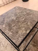 Salontafel ECHT MARMER 60x60 zwart frame – modern / Japandi, Ophalen, 100 tot 150 cm, 50 tot 100 cm, Minder dan 50 cm
