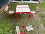 Kinder tafel met stoelen(vintage), Ophalen of Verzenden, Gebruikt, Campingstoel