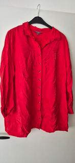 Rode ulla popken blouse met details maat 52/54, Ophalen of Verzenden, Nieuw, Rood, Blouse of Tuniek