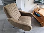 Olijfgroene fauteuil, zo goed als nieuw, Huis en Inrichting, Fauteuils, Ophalen, Zo goed als nieuw, 50 tot 75 cm