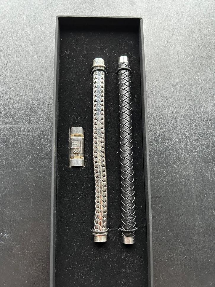 Buddha to Buddha armbanden set ben customized D+ 18 cm, Sieraden, Tassen en Uiterlijk, Armbanden, Zo goed als nieuw, Zilver, Ophalen of Verzenden