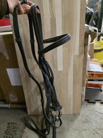 Hoofdstel zwart leer, incl bit 14,5cm, springteugels FULL beschikbaar voor biedingen