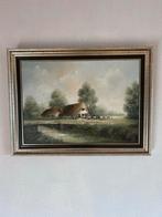 Schilderij van boerderijlandschap, Ophalen of Verzenden