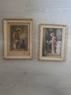 Religieuze Lijstjes Retro Goud, Ophalen of Verzenden