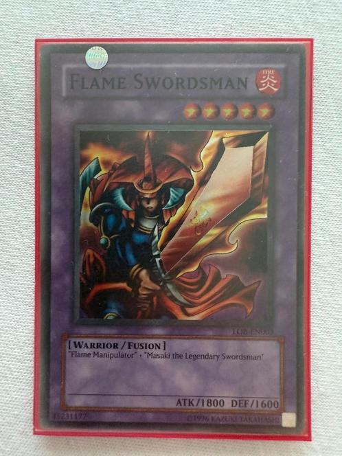 Flame Swordsman yugioh Super Rare, Hobby en Vrije tijd, Verzamelkaartspellen | Yu-gi-Oh!, Zo goed als nieuw, Losse kaart, Foil