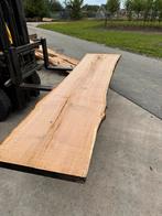 Mooie eiken barbladem boomstambladen 310x65x6 cm, Tuin en Terras, Ophalen, Zo goed als nieuw, 250 cm of meer, Planken