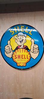 shell popeye emaille reclamebord, Verzamelen, Merken en Reclamevoorwerpen, Ophalen of Verzenden, Gebruikt, Reclamebord