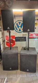 Devine Onyx 12A (2x) + 18SA (2x) set, Overige typen, Zo goed als nieuw, 120 watt of meer, Ophalen