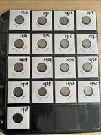 WILHELMINA COMPLETE SERIE  KWARTJES 1910-1948, Zilver, 25 cent, Koningin Wilhelmina, Verzenden