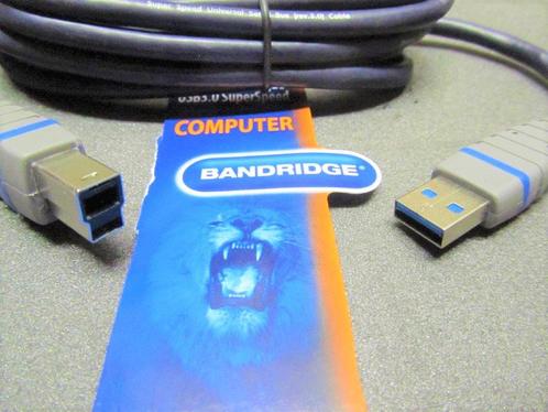 USB kabel 3.0 2 meter USB 3 BANDRIDGE NIEUW, Computers en Software, Pc- en Netwerkkabels, Nieuw, Ophalen of Verzenden