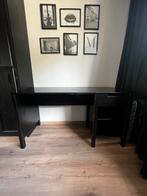Zwart Bureau met lade en plankjes, Huis en Inrichting, Bureaus, Ophalen, Gebruikt, Bureau