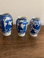 Antieke chineze vaasje kleine 3 x porselein oud, Ophalen of Verzenden