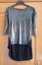 Glans/glitter Blouse - zwart/zilver - maat M, Verzenden, Zo goed als nieuw, Maat 38/40 (M), Zwart