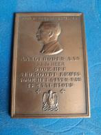 Bronzen plaquette Karl Landsteiner, Ophalen of Verzenden, Brons, Nederland