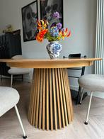 Ronde/ovale uitschuifbare eettafel, Huis en Inrichting, Tafels | Eettafels, Ophalen, 100 tot 150 cm, 200 cm of meer, Zo goed als nieuw