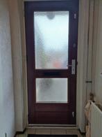 hardhouten voordeur met dubbel glas,hardhouten schuurdeur me, Doe-het-zelf en Verbouw, Gebruikt, Ophalen of Verzenden, 200 tot 215 cm