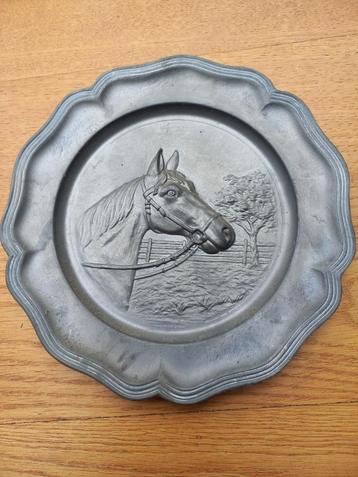 Tinnen wandbord - Paard motief beschikbaar voor biedingen