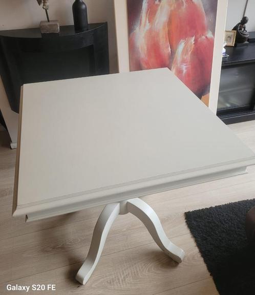 Eet/ bijzet tafel, Huis en Inrichting, Tafels | Bijzettafels, Gebruikt, Rond, 60 cm of meer, 75 cm of meer, Hout, Ophalen of Verzenden