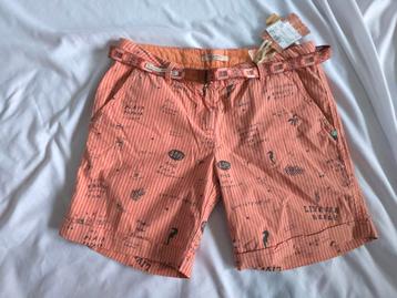 Scotch R'belle chino korte broek riem sealife zalm maat 164 beschikbaar voor biedingen
