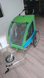 Fietskar, fietsaanhanger, met zwenkwiel! Met 2 koppelstukken, Ophalen, Gebruikt, Opvouwbaar, Kinderkar