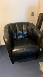 Comfortabele leren zit fauteuil stoel vintage, Ophalen of Verzenden, Zo goed als nieuw, Leer