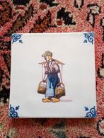 Makkum Tichelaar tegel - Melkmeisje, Ophalen of Verzenden