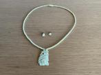 ANTIEKE IVOREN KETTING MET OORBELLEN UIT 1910, Sieraden, Tassen en Uiterlijk, Ophalen of Verzenden, Zo goed als nieuw