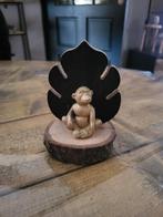 Gouden decoratie aapje beeldje, Ophalen of Verzenden, Zo goed als nieuw, Dier